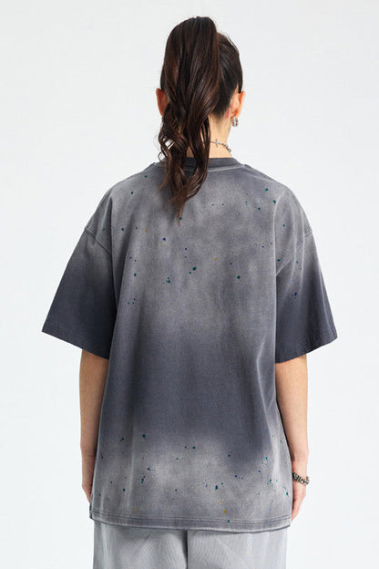 275GSM Ink Spray Washed Tee