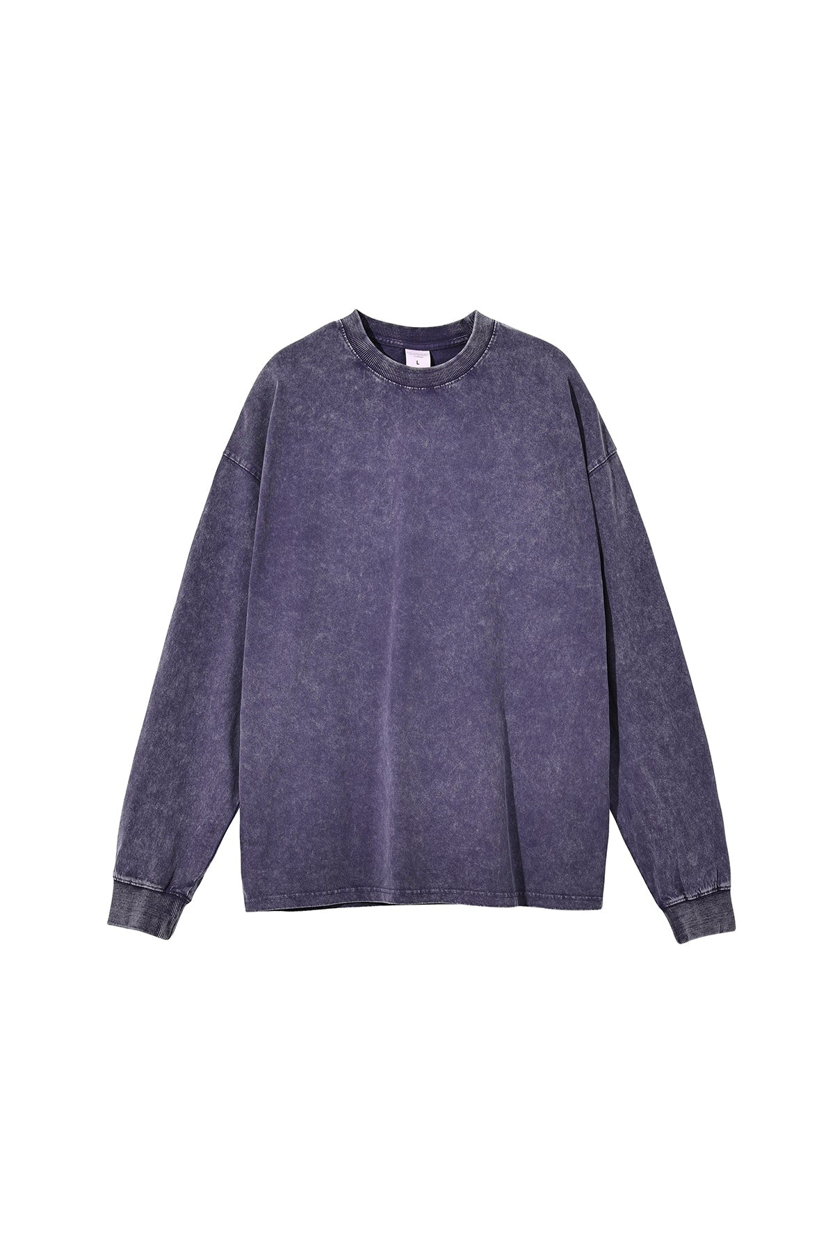 250GSM Vintage Washed Long Sleeve Crew