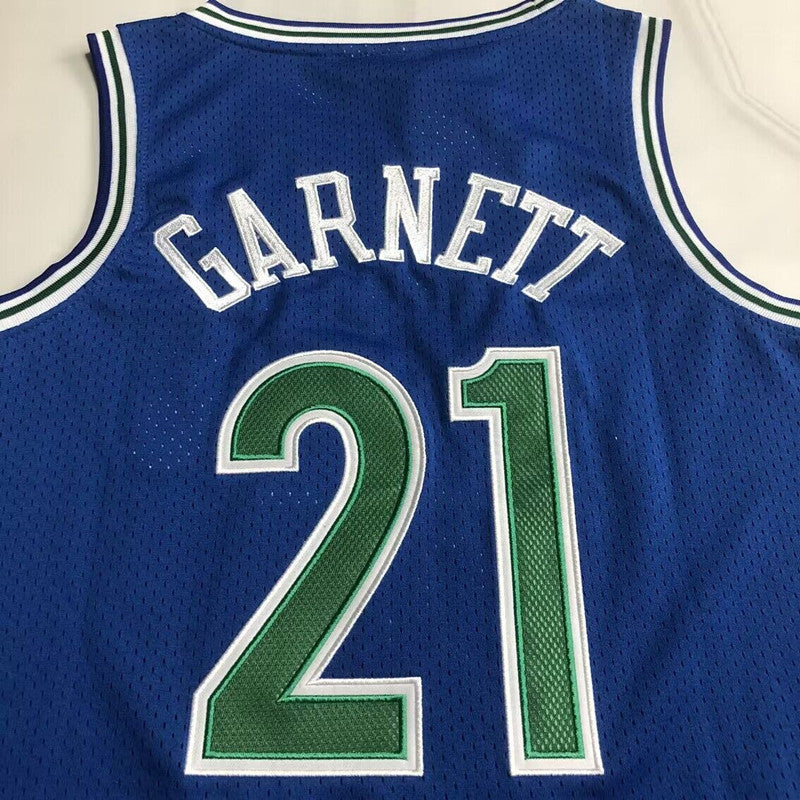 Minnesota Timberwolves Kevin Garnett #21 1995-96 Throwback Jersey - Dense Embroidery