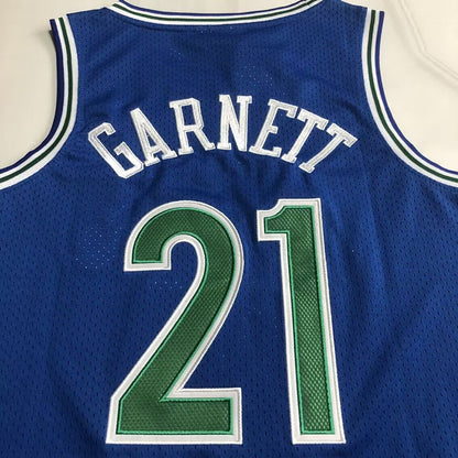 Minnesota Timberwolves Kevin Garnett #21 1995-96 Throwback Jersey - Dense Embroidery