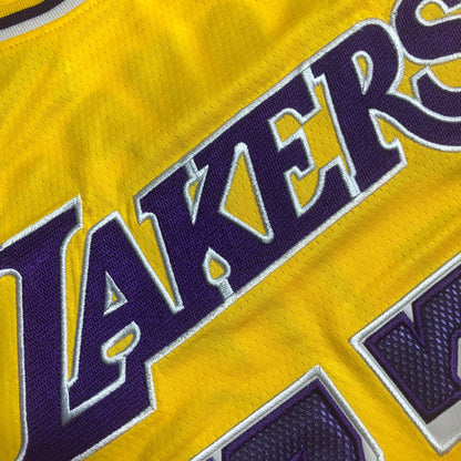 Los Angeles Lakers Luka Dončić #77 yellow Throwback Jersey -  Dense Embroidery