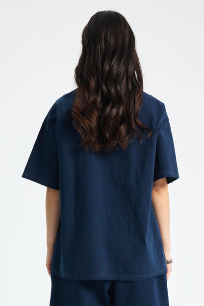 250GSM Distressed Pigment Dyed Washed Tee