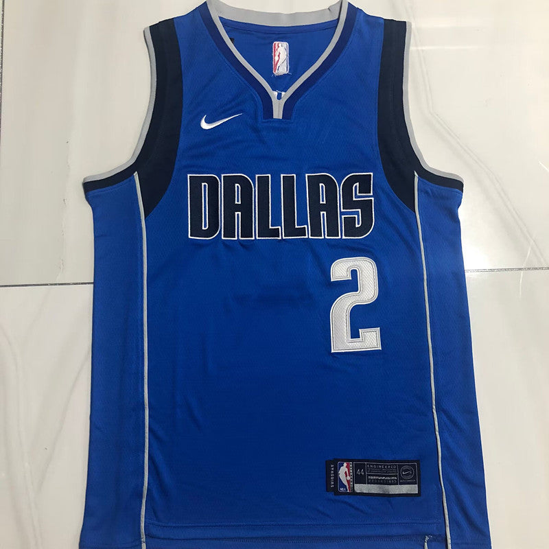 Dallas Mavericks Kyrie Irving #2 blue Throwback Jersey - Dense Embroidery