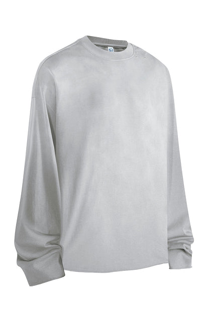 275GSM Distressed Spray Washed Long Sleeve