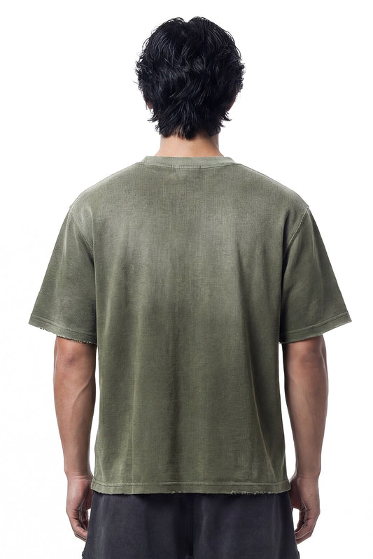 325GSM Sun Fade Distressed Washed Tee