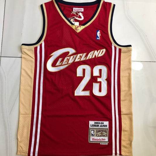 Cleveland Cavaliers LeBron James #23 red Throwback Jersey - Dense Embroidery
