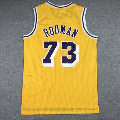 Dennis Rodman #73 Los Angeles Lakers 1998-99 Throwback Embroidered Jersey