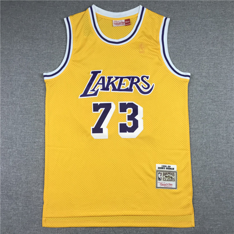 Dennis Rodman #73 Los Angeles Lakers 1998-99 Throwback Embroidered Jersey