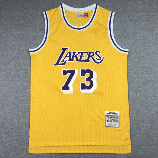 Dennis Rodman #73 Los Angeles Lakers 1998-99 Throwback Embroidered Jersey