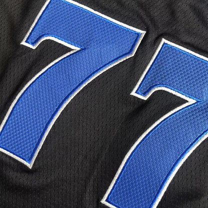 Dallas Mavericks Luka Dončić #77 Urban Black Throwback Jersey - Dense Embroidery