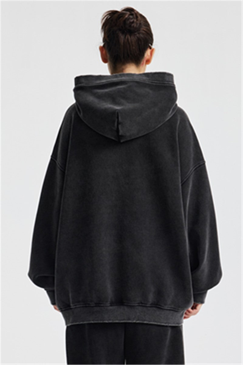 370GSM Boxy Fit Pigment Dyed Washed Hoodie