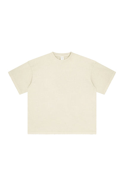 250GSM Distressed Pigment Dyed Washed Tee