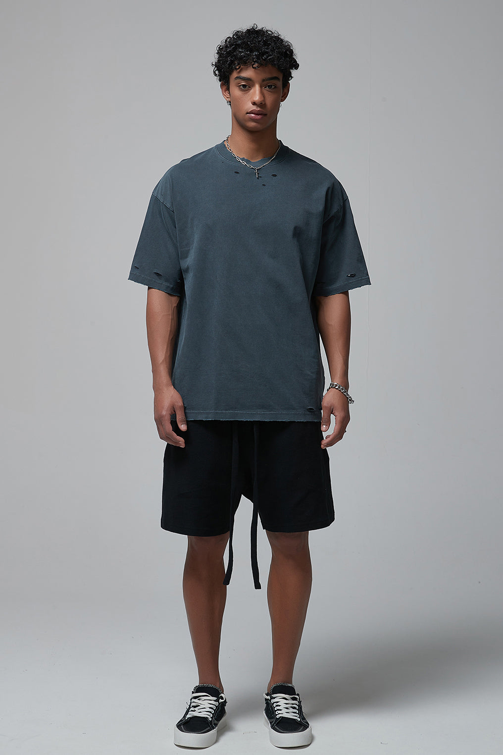 275GSM Distressed Vintage Washed Tee