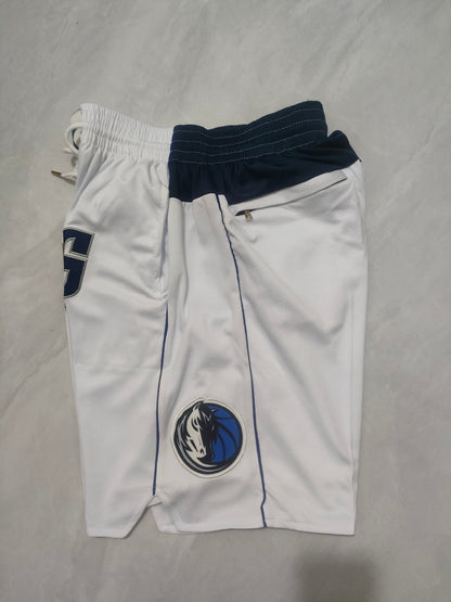 Dallas Mavericks White Regular Pocket Shorts