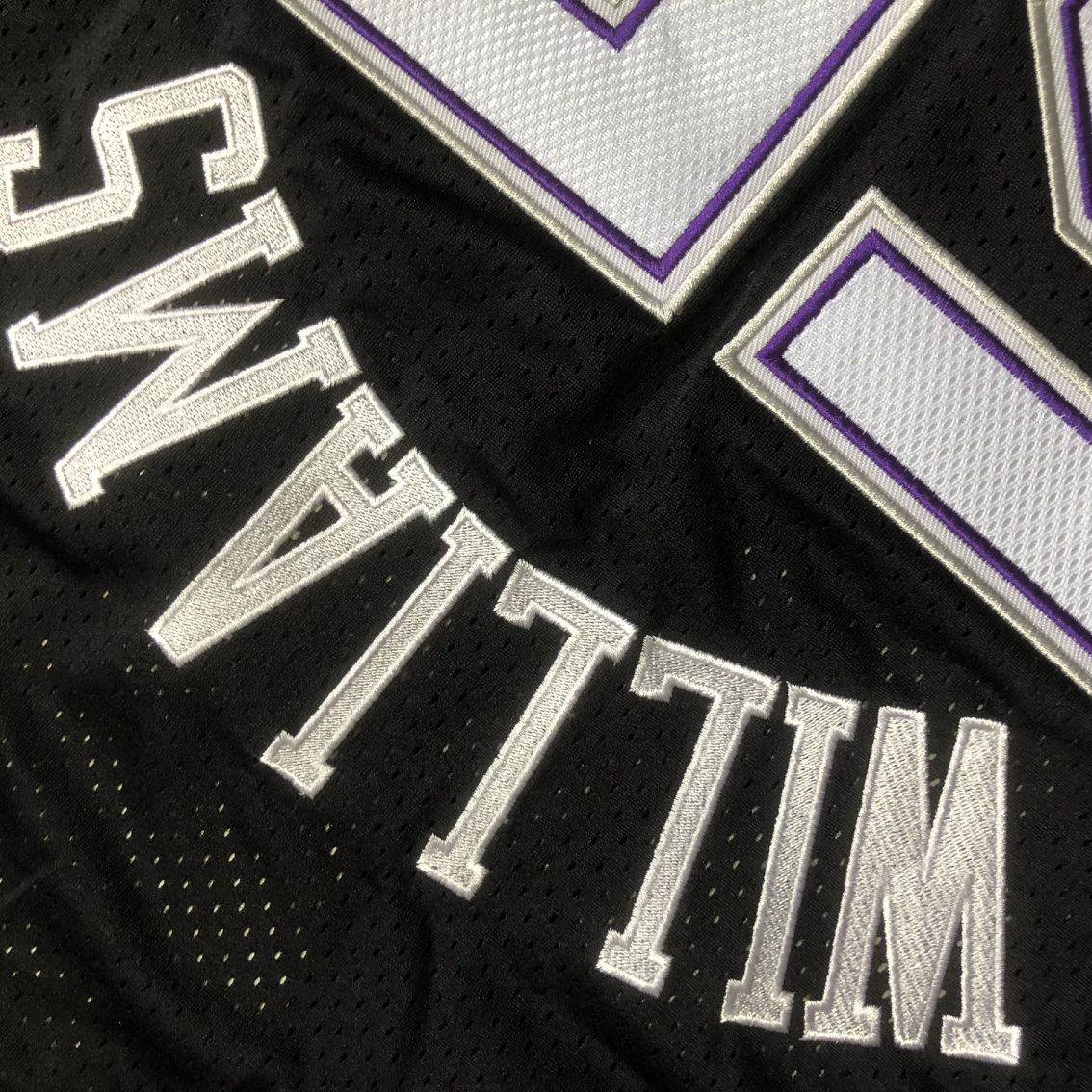 Sacramento Kings Jason Williams #55 black Throwback Jersey - Dense Embroidery