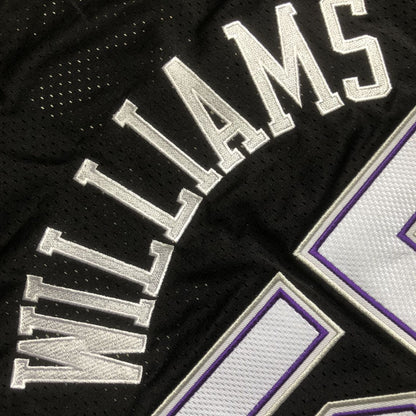 Sacramento Kings Jason Williams #55 black Throwback Jersey - Dense Embroidery