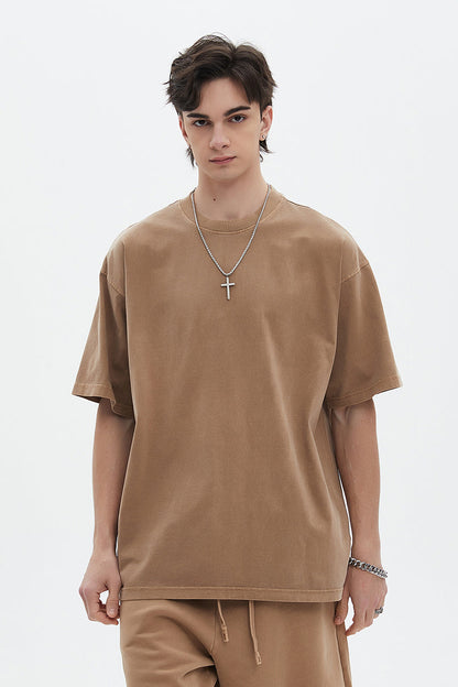 250GSM Pigment Dyed Washed Tee