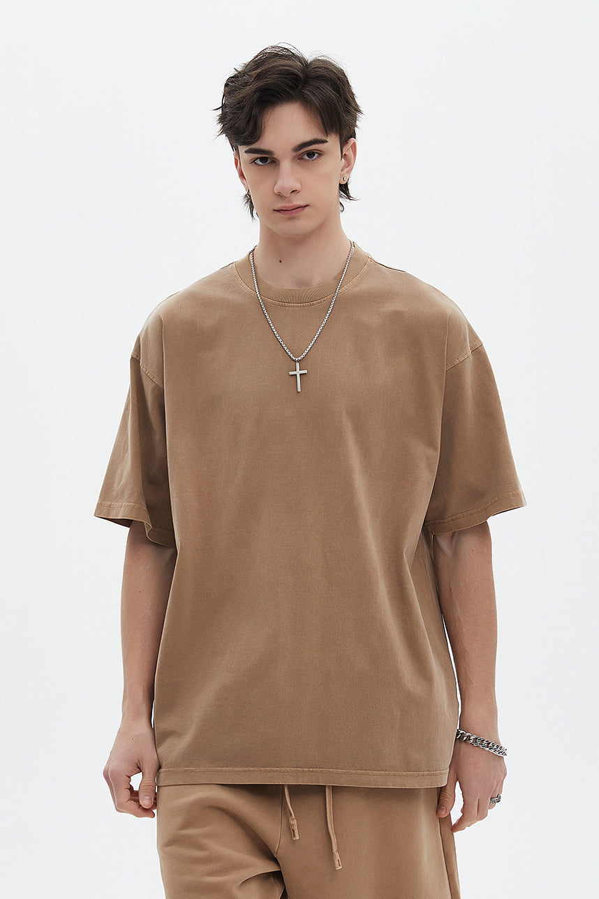 250GSM Pigment Dyed Washed Tee