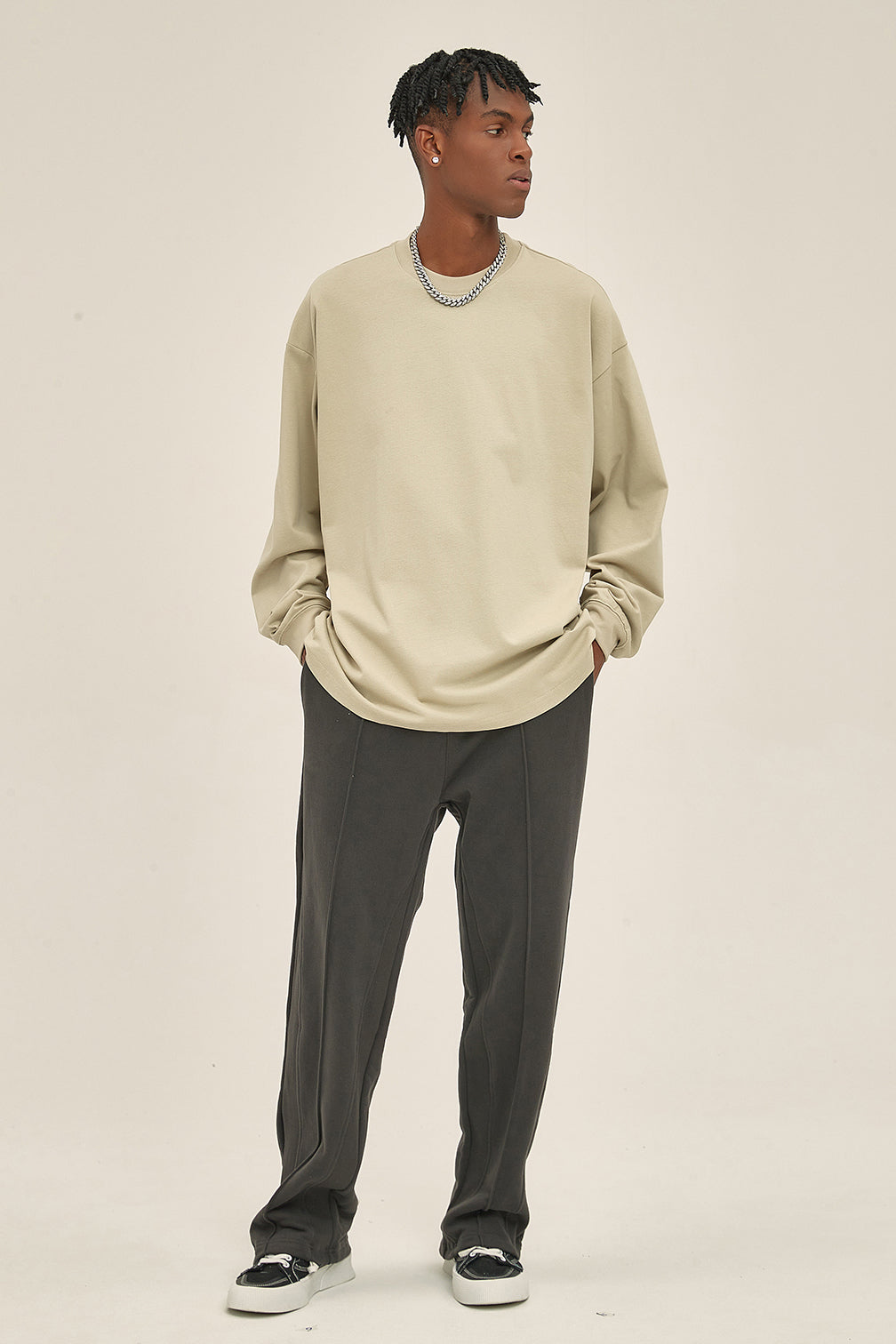 305GSM Oversized Long Sleeve Crew