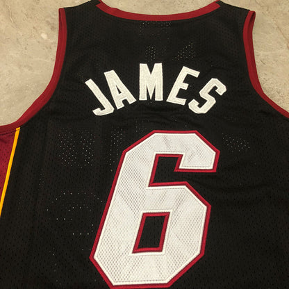 Miami Heat LeBron James #6 black 2012-2013 Throwback Jersey - Dense Embroidery