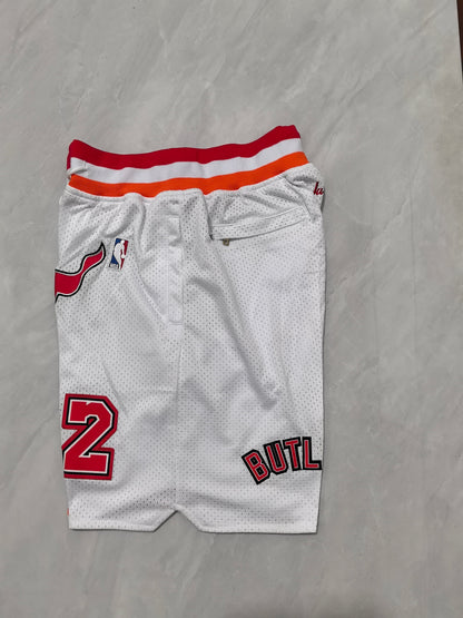 Miami Heat White Retro Pocket Shorts