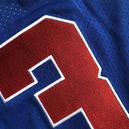 Philadelphia 76ers Allen Iverson #3 blue Throwback Jersey -  Dense Embroidery