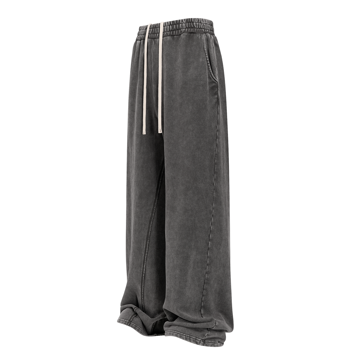380GSM Wide Leg Washed Sweatpants