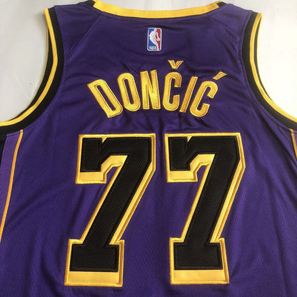 Los Angeles Lakers Luka Dončić #77 Announcement Version Jersey -  Dense Embroidery