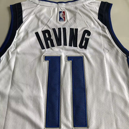 Dallas Mavericks Kyrie Irving #11 white Throwback Jersey - Dense Embroidery
