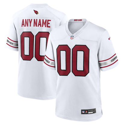 Custom Arizona Cardinals White Game Jersey