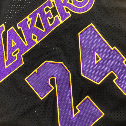 Kobe Bryant #24 black 2009-10 Throwback Jersey -  Dense Embroidery