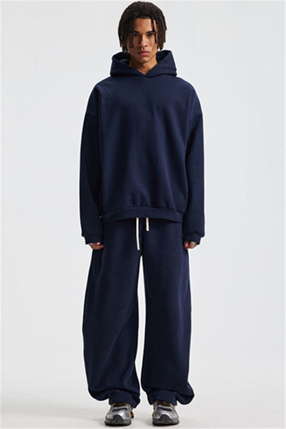 430GSM Boxy Fit Fleece Solid Color Hoodie