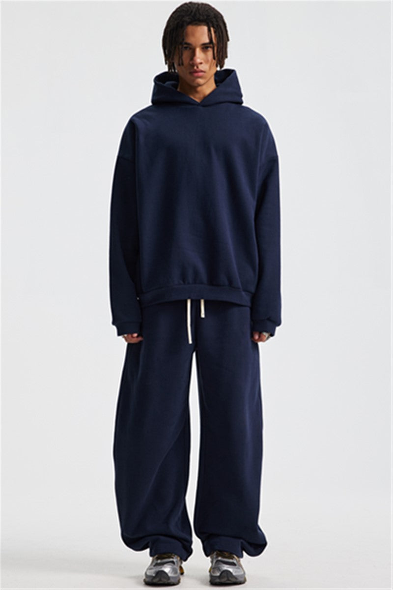 430GSM Boxy Fit Fleece Solid Color Hoodie