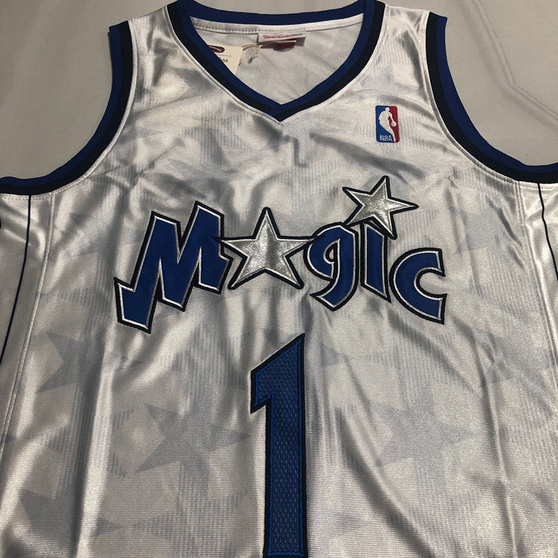 Orlando Magic TRACY MCGRADY #1 white  2000-01 Throwback Jersey - Dense Embroidery