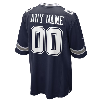Custom Dallas Cowboys Navy Game Jersey