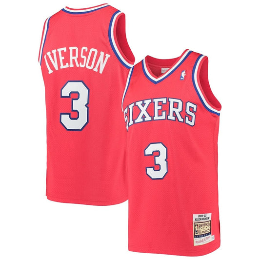 Allen Iverson Philadelphia 76ers Throwback Jersey