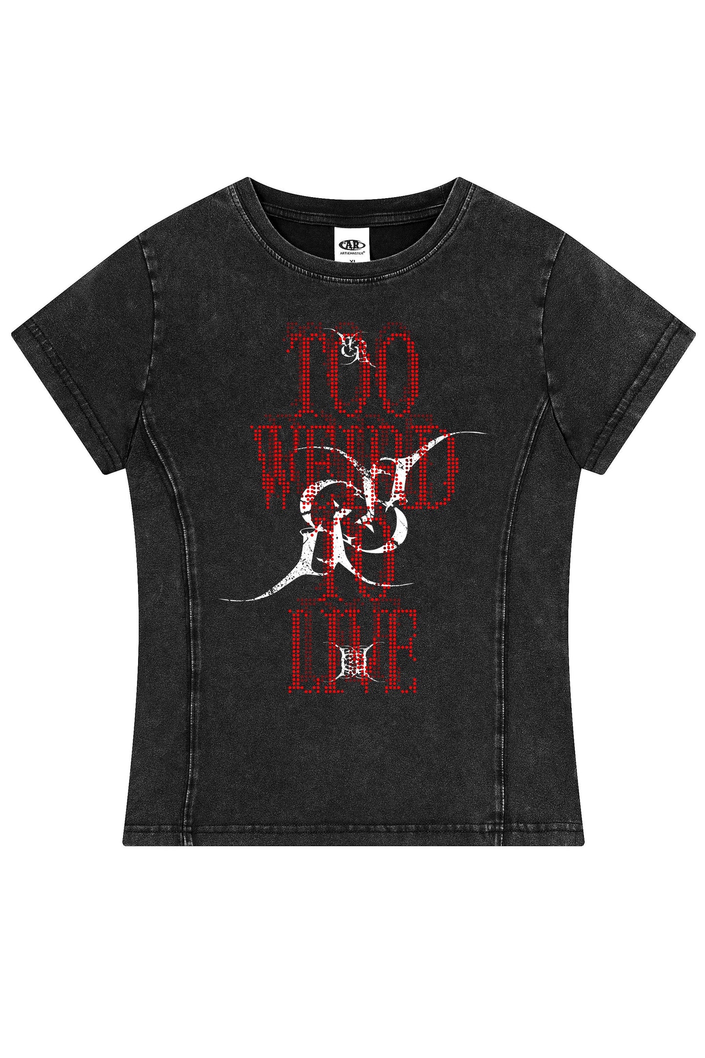 240GSM Digital Printed Washed Tee