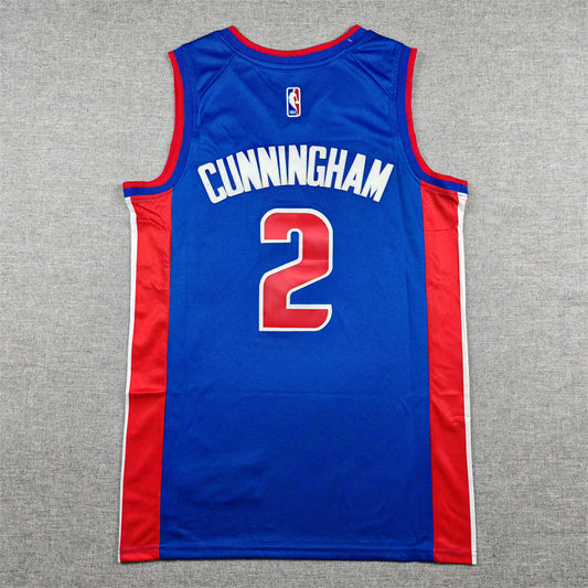 Detroit Pistons Cade Cunningham #2 City Edition Swingman Jersey ！ Embroidered