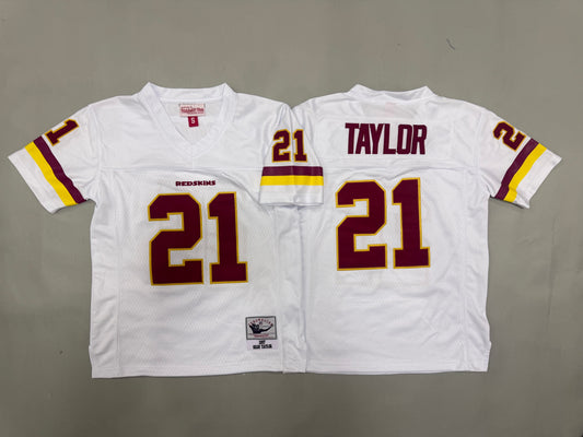 Youth Sean Taylor #21 White Washington Redskins 2007 Vintage Throwback Jersey