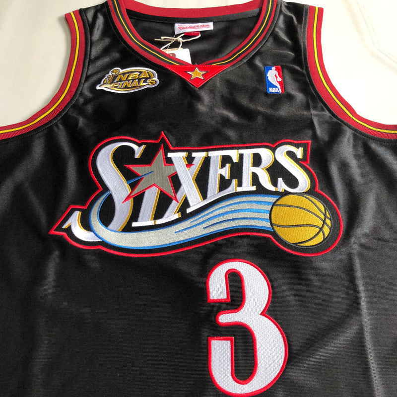 Allen Iverson #3 black 2000-01 Throwback Jersey - Dense Embroidery