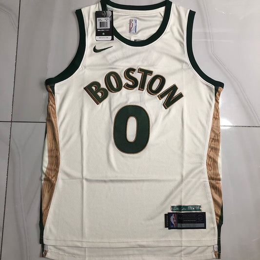 Boston Celtics Jayson Tatum #0 Throwback Jersey - Dense Embroidery