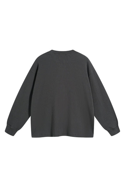 330GSM Waffle Material Long Sleeve Crew