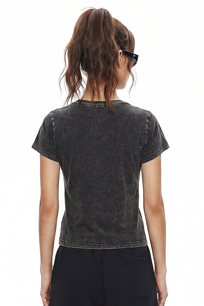 240GSM Digital Printed Washed Tee