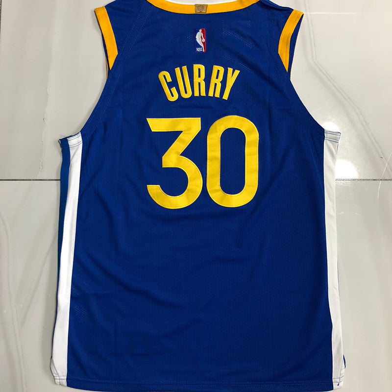 Golden State Warriors Stephen Curry #30 blue Throwback Jersey - Dense Embroidery