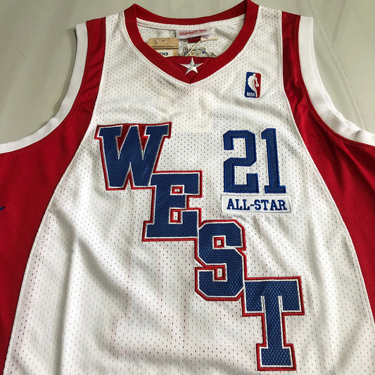 All-Star Kevin Garnett #21 White Throwback Jersey - Dense Embroidery