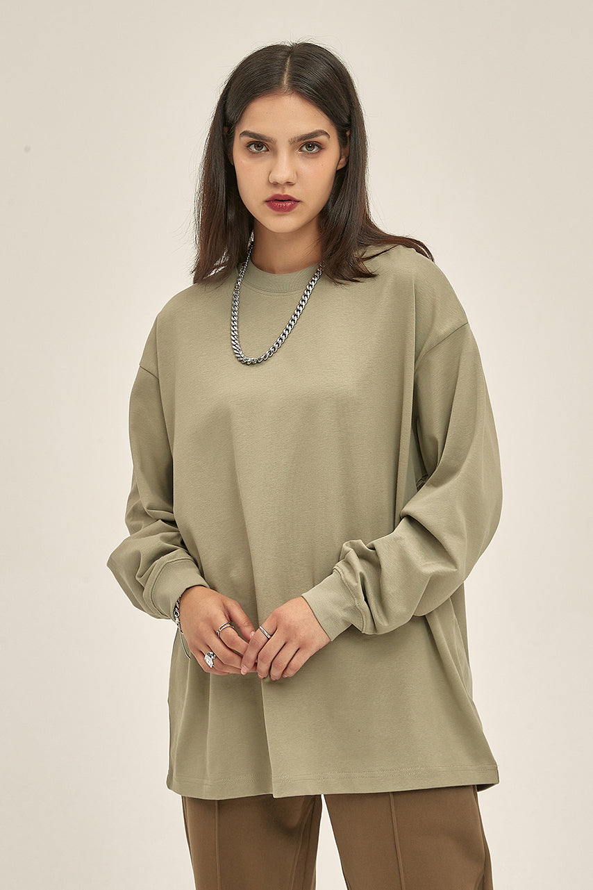 305GSM Oversized Long Sleeve Crew