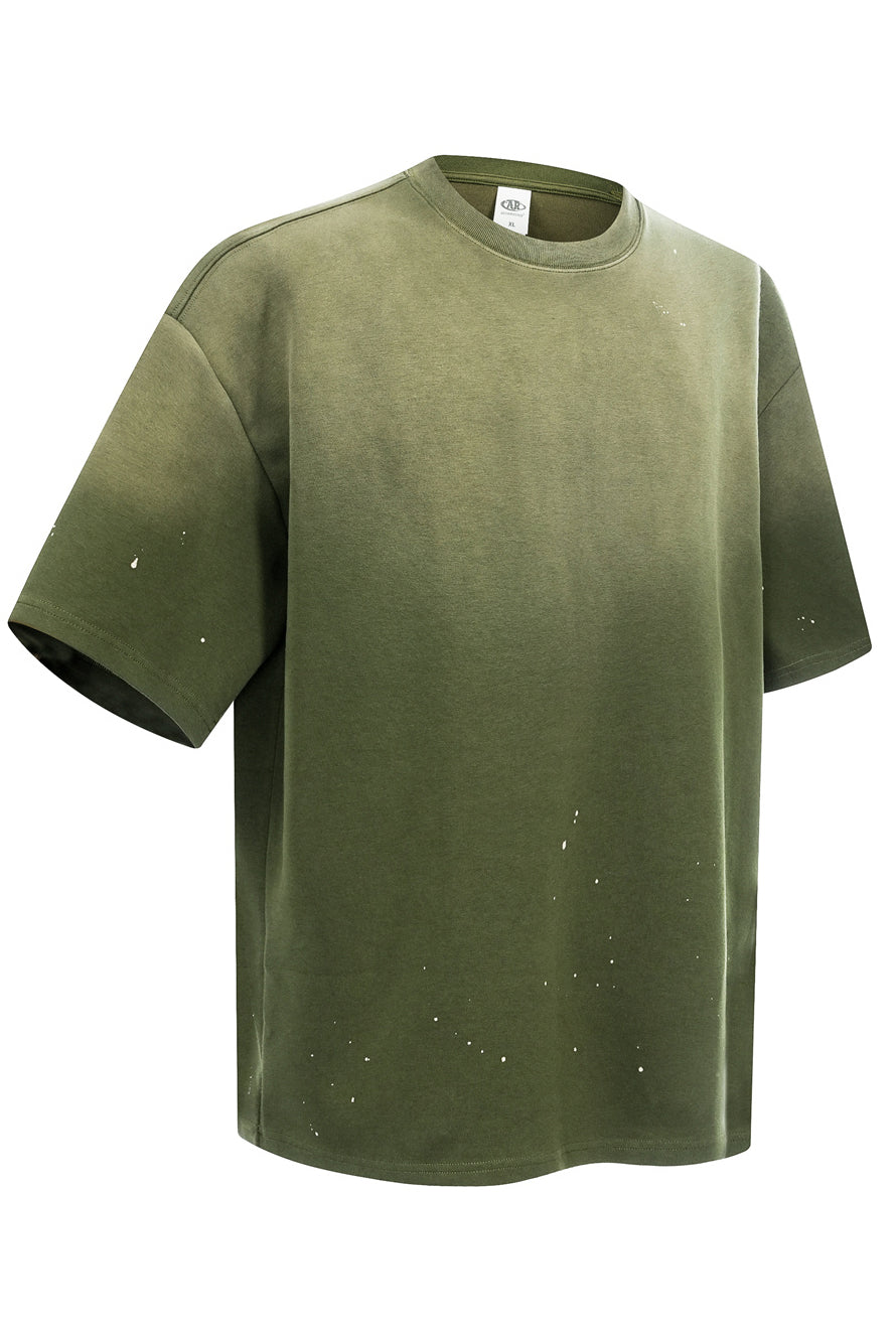 305GSM Ink Splashing Spray Washed Tee