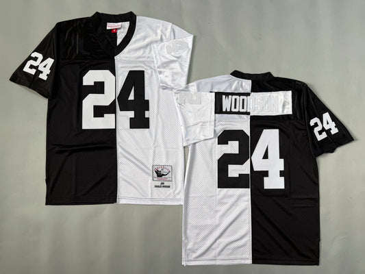 Mens Charles Woodson#24 Los Angeles Raiders Vintage Throwback Jersey