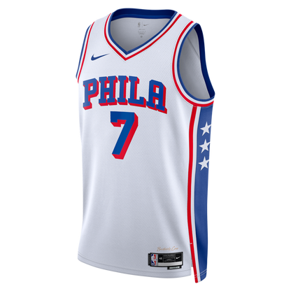 Jaylen Brown #7 Philadelphia 76ers White City Edition Swingman Jersey