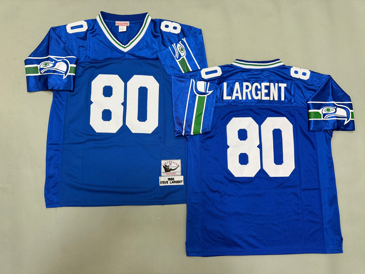 Mens Steve Largent#80 Seattle Seahawks  Vintage Throwback Jersey